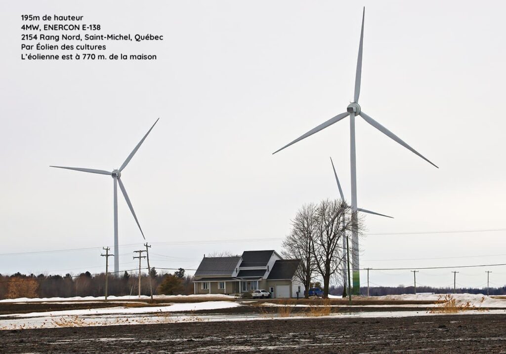 Éolienne à Saint-Michel
