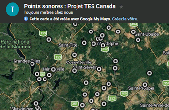 Emplacement des points de mesure du bruit initial